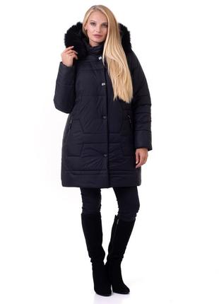 Женская зимняя куртка пуховик больших размеров (48-66)2 фото