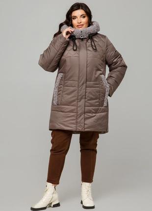 Жіноча зимова куртка великих розмірів barselona1 фото