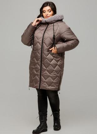 Жіноча зимова куртка великих розмірів toskana3 фото