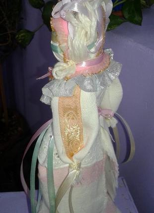 Стильная текстильная кукла в шеббишик интерьер(мотанка ручной работы)2 фото
