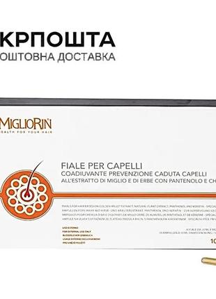Ампули проти випадіння волосся  мігліорін 10 шт, зміцнення і ріст волосся вівасан швейцарія vivasan1 фото