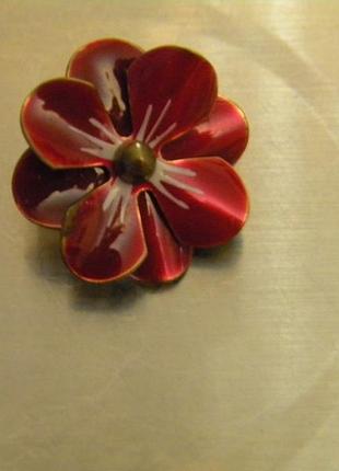 Брошь цветок чехословакия металл №139