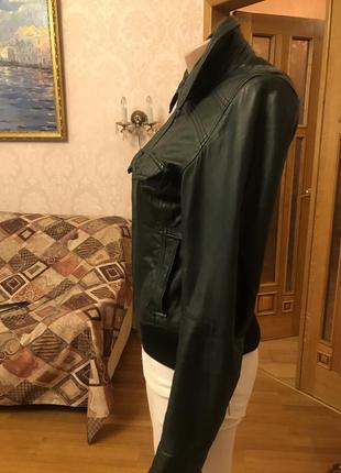 Кожаная куртка zara trf leather collection кожа коллекция байкер куртка "пилот" s2 фото