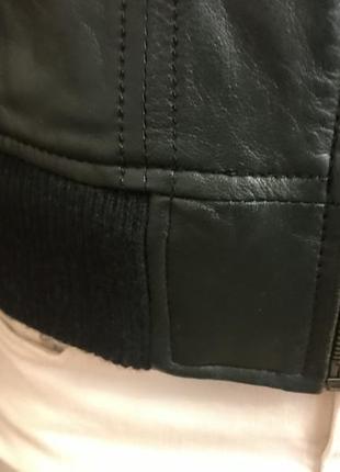 Шкіряна куртка zara trf leather collection шкіра колекція байкер куртка "пілот" s5 фото