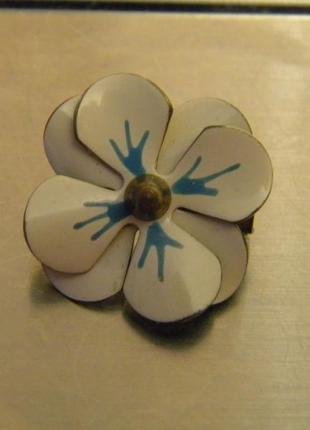 Брошь цветок чехословакия металл №144
