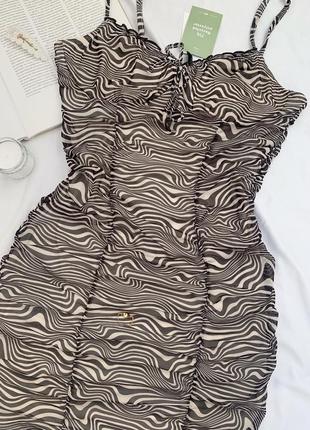 Нова сукня сітка у принт-зебри h&m3 фото