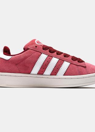 Модні замшеві кросівки adidas campus 00s pink/white(36-41)6 фото