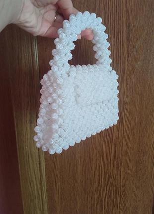 Сумка из бусин, ручная работа. 4