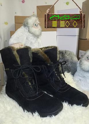 Тёплые женские сапоги ara gore-tex («h» - широкая стопа, зима, искусственная замша, германия) #r008