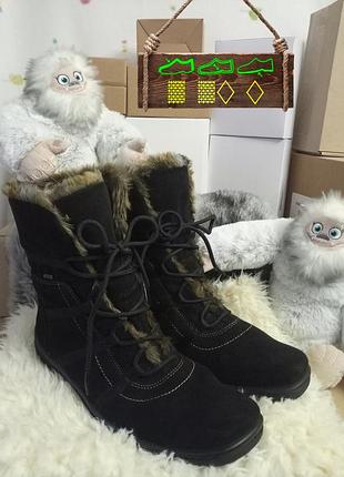 Тёплые женские сапоги ara gore-tex («h» - широкая стопа, зима, искусственная замша, германия) #r009