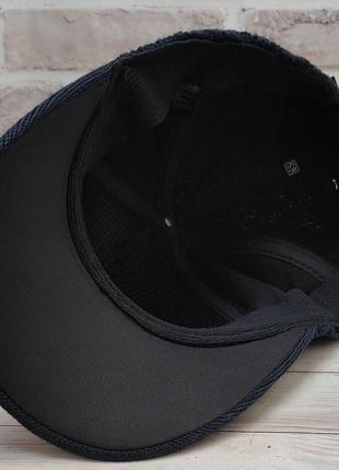 Мужская теплая зимняя бейсболка кепка на утепленном подкладе в 59 размере3 фото
