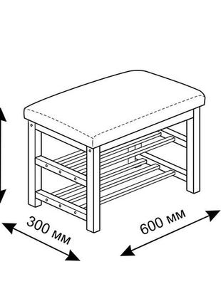 Лавка для взуття 600 (венге)3 фото