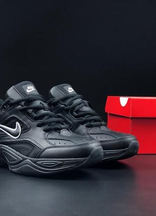 Nike m2 tekno кроссовки термо мужские отличное качество ботинки зимние осенние низкие найк текуче на флисе черные6 фото