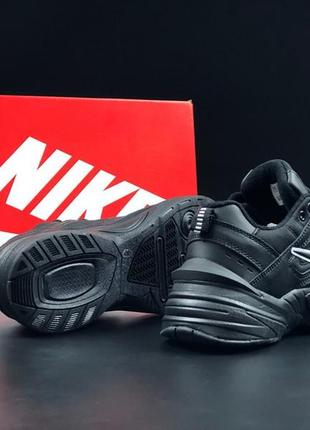 Nike m2 tekno кросівки термо чоловічі відмінна якість ботінки зимові осінні низькі найк текно на флісі чорні3 фото