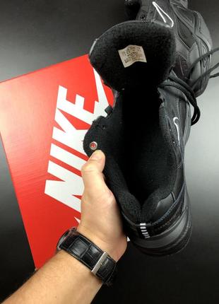 Nike m2 tekno кроссовки термо мужские отличное качество ботинки зимние осенние низкие найк текуче на флисе черные2 фото