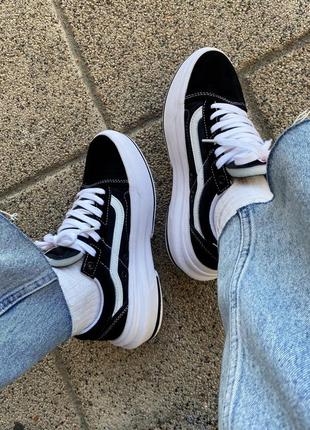 Vans old-skool overt black/white8 фото