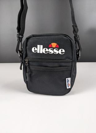 Чёрная сумка через плечо ellesse, барсетка, месенджер элис2 фото