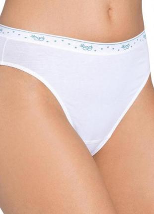 Базові коттонові трусики sloggi by triumph на резинці білі