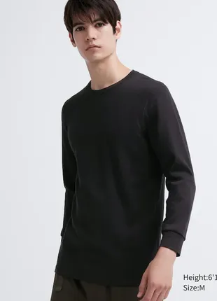 Термобілизна термореглан uniqlo heattech cotton waffle t shirt extra warm