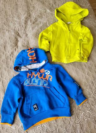 Толстовка, худи, кофта спортивна h&m 92р на 2-3 роки утеплені