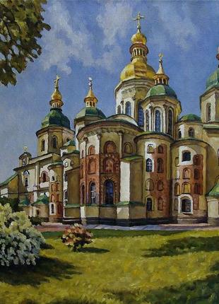 Картина маслом на холсте. софийский собор.