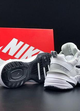 Зимові чоловічі кросівки nike m2k tekno white grey black5 фото