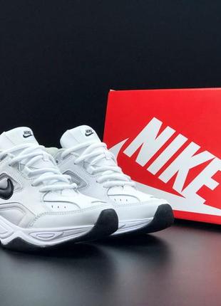 Зимові чоловічі кросівки nike m2k tekno white grey black3 фото