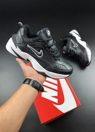 Зимові чоловічі кросівки nike m2k tekno black white