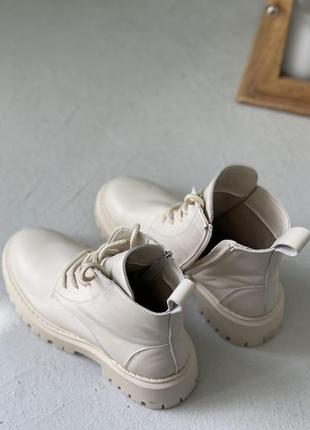 Черевики - берці на шнурівці | зимові ботінки | шкіряні черевики3 фото