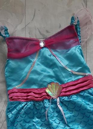 Карнавальний костюм русалочка аріель бірка 6-8 років3 фото