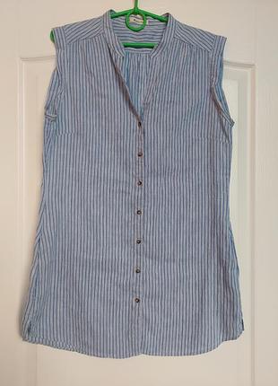 Блуза блузка без рукавов в полоска massimo dutti