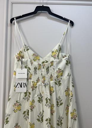 Zara платье миди на бретелях, s, m10 фото