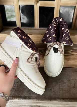 1234 дутики зимние, сапоги на меху, угги плащевые (распродажа)