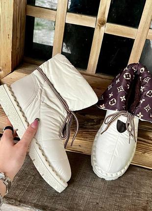 1234 дутики зимние, сапоги на меху, угги плащевые (распродажа)