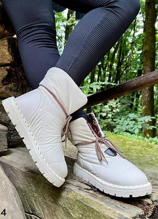 1234 дутики зимние, сапоги на меху, угги плащевые (распродажа)