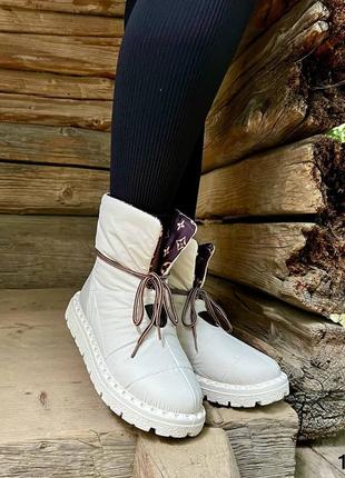 1234 дутики зимние, сапоги на меху, угги плащевые (распродажа)