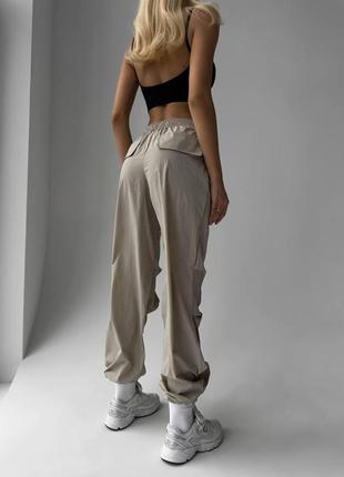 Штаны карго женские, размер m-l, бежевый3 фото