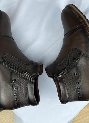 Ботинки из натуральной кожи cevivo зимние в середине шерсть на молниях6 фото