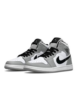 Nike air jordan 1 серые с белым и черным