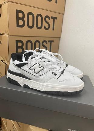 Чоловічі кросівки  new balance 550 white black 🖤3 фото