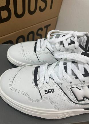 Чоловічі кросівки  new balance 550 white black 🖤4 фото