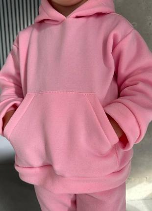 Теплий дитячий спортивний костюм унісекс на флісі штани і худі з капюшоном2 фото