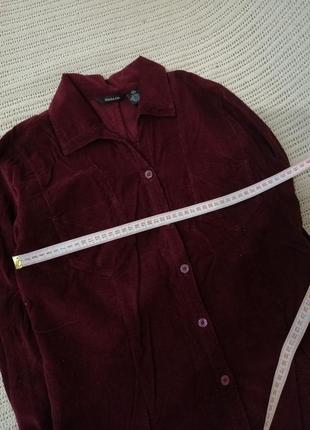 Сорочка мікровельвет з кишенями насиченого кольору марсал4 фото