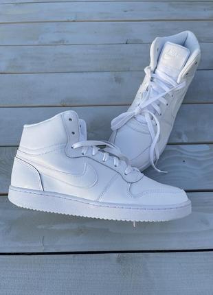 Оригинал nike ebernon mid оригинальние кожание кроссовки хайтопи найк