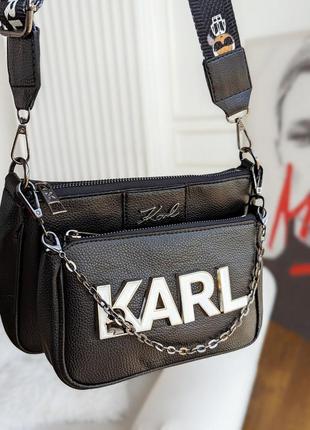 Сумка karl lagerfeld женская сумка клатч карл лагерфельд черная 3 в 11 фото
