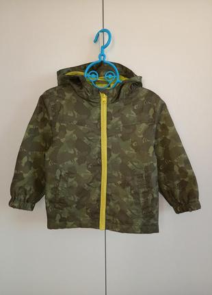 Хаки ветровка легкая весенняя осенняя летняя демисезонная куртка для мальчика 2 года