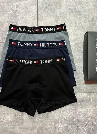 Мужские трусы боксеры шорты tommy hilfiger набор 3 штуки1 фото