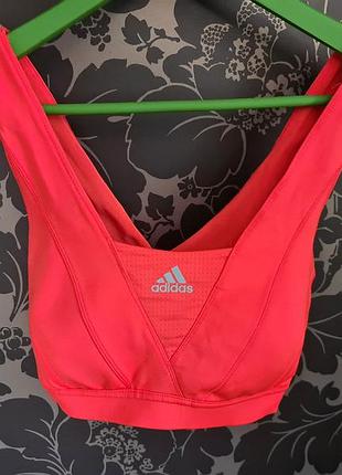 Спортивный топ лиф adidas climacool коралловый цвет!