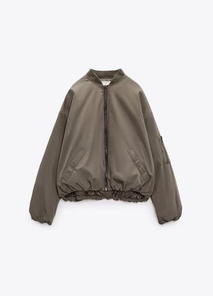 Куртка-бомбер оверсайз zara