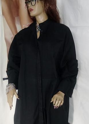 Черное платье рубашка оверсайз